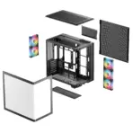 DeepCool CG590U 5F Curved-Glass ATX Gaming Case, 5× ARGB PWM Fans, Triple 360mm Radiator Support, 410mm GPU, Rear-Connector Support, USB-C Gen2 | BLACK - Image 18