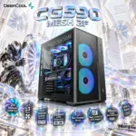 DeepCool CG590 MESH 2F Dual-Chamber ATX Case, 2×160mm ARGB Fans, Up To 13 Fans, Triple 360mm Radiator Support, 410mm GPU, USB-C Gen2 | BLACK 