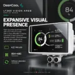 DeepCool LT360 VISION WH ARGB 360mm AIO Liquid Cooler, 4.5" IPS LCD, 90° Adjustable Display, 3400 RPM Gen 6 Pump, 3×120mm ARGB Fans, Intel/AMD | WHITE - Image 3