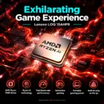 LENOVO LOQ 15AHP9 AI PC: AMD Ryzen 7 7445HS | 16GB DDR5 RAM ; 512GB NVMe | RTX 3050 (6GB) | 15.6-inch FHD 100% sRGB 144Hz Display | White Backlit Keyboard | DOS | Luna Grey - Image 2