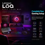 LENOVO LOQ 15AHP9 AI PC: AMD Ryzen 7 7445HS | 16GB DDR5 RAM ; 512GB NVMe | RTX 3050 (6GB) | 15.6-inch FHD 100% sRGB 144Hz Display | White Backlit Keyboard | DOS | Luna Grey - Image 6