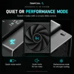 DeepCool ASSASSIN IV VC VISION 300W Dual-Tower Digital CPU Cooler, Vapor Chamber, 7 Heatpipes, Digital Display, 140mm + 120mm FDB PWM Fans, LGA1851/AM5 | BLACK - Image 7