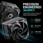 DeepCool AK700 VC CPU Air Cooler, Vapor Chamber 2.0, 7 Heatpipes, 2700 RPM FDB PWM Fan, 80.37 CFM, 4.98 mmAq, LGA1851/1700 & AM5/AM4 | BLACK - Image 5