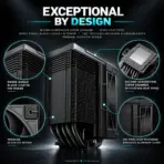 DeepCool AK700 VC CPU Air Cooler, Vapor Chamber 2.0, 7 Heatpipes, 2700 RPM FDB PWM Fan, 80.37 CFM, 4.98 mmAq, LGA1851/1700 & AM5/AM4 | BLACK - Image 6