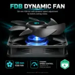 GamerStorm  by DeepCool PQ1000G 1000W ATX 3.1 Fully Modular PSU, 80 PLUS Gold, Cybenetics Platinum, PCIe 5.1 600W 12V-2x6, Japanese Capacitors, 120mm FDB | BLACK - Image 8