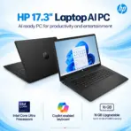 HP PC 17-cn5000: Intel Core Ultra 5 225U | 8GB DDR5 RAM ; 256GB NVMe | Intel Graphics | 17.3-inch HD+ IPS Display | Windows 11 | Jet Black ~ Factory Refurbished ● 1Yr WNTY - Image 2