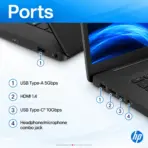 HP PC 17-cn5000: Intel Core Ultra 5 225U | 8GB DDR5 RAM ; 256GB NVMe | Intel Graphics | 17.3-inch HD+ IPS Display | Windows 11 | Jet Black ~ Factory Refurbished ● 1Yr WNTY - Image 4