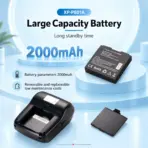Xprinter XP-P801A 80mm Mobile Thermal Receipt Printer, 72mm Print Width, 203 DPI, 70mm/s, USB + Bluetooth, 1800mAh Battery, QR Code, Black - Image 5