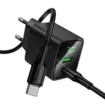 HOCO CS84A 30W Dual-Port USB-A + USB-C Charger Set With LED Charging Display, Type-C To Type-C Cable, Simultaneous Charging, And Multi-Layer Safety Protection - Image 3
