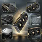 ZOTAC GAMING GeForce RTX 5090 SOLID OC 32GB GDDR7 Graphics Card, 2422MHz Boost, 21760 CUDA, 3352 AI TOPS, 512-Bit, PCIe 5.0, IceStorm 3.0, DLSS 4, Triple-Fan Cooling | ZT-B50900J-10A - Image 5