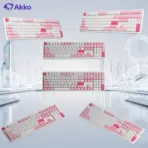 AKKO Prunus Lannesiana 3108RF Full-Size Dual-Mode (Wireless 2.4GHz & USB Type-C) Mechanical Keyboard, Frost Pink Linear Switches, PBT Double-Shot Keycaps, Cherry Profile, For Windows / macOS / iOS / Android - Image 7