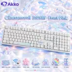 AKKO Cinnamoroll 3108RF Full-Size Wireless Dual-Mode (2.4GHz & USB-C) Mechanical Keyboard, Frost Pink Linear Switches, PBT Dye-Sub Keycaps | OFF-WHITE  - Image 2