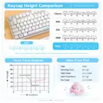 AKKO Cinnamoroll 3108RF Full-Size Wireless Dual-Mode (2.4GHz & USB-C) Mechanical Keyboard, Frost Pink Linear Switches, PBT Dye-Sub Keycaps | OFF-WHITE  - Image 7