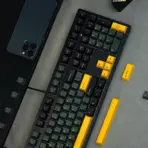 AKKO Black & Gold 3108RF Full-Size Dual-Mode Wireless (2.4GHz & USB-C) Mechanical Keyboard, Frost Pink Linear Switches, PBT Double-Shot Keycaps, Cherry Profile, 2 × AAA Batteries - Image 12