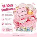 AKKO POCO Pig 3108v3 RF Full-Size Dual-Mode Wireless (2.4GHz & USB-C) Mechanical Keyboard, Frost Pink Linear Switches, PBT Dye-Sub MOA Keycaps, For Windows / macOS / iOS / Android - Image 6