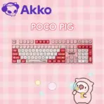 AKKO POCO Pig 3108v3 RF Full-Size Dual-Mode Wireless (2.4GHz & USB-C) Mechanical Keyboard, Frost Pink Linear Switches, PBT Dye-Sub MOA Keycaps, For Windows / macOS / iOS / Android - Image 8
