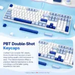 AKKO 3108RF V3 Glacier Full-Size Dual-Mode Wireless (2.4GHz & USB-C) Mechanical Keyboard, Frost Pink Linear Switches, PBT Double-Shot Cherry Keycaps, For (  Windows / macOS / Linux) - Image 3