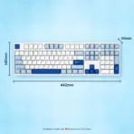 AKKO 3108RF V3 Glacier Full-Size Dual-Mode Wireless (2.4GHz & USB-C) Mechanical Keyboard, Frost Pink Linear Switches, PBT Double-Shot Cherry Keycaps, For (  Windows / macOS / Linux) - Image 7