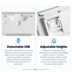 AKKO 3108RF V3 Glacier Full-Size Dual-Mode Wireless (2.4GHz & USB-C) Mechanical Keyboard, Frost Pink Linear Switches, PBT Double-Shot Cherry Keycaps, For (  Windows / macOS / Linux) - Image 6