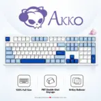 AKKO 3108RF V3 Glacier Full-Size Dual-Mode Wireless (2.4GHz & USB-C) Mechanical Keyboard, Frost Pink Linear Switches, PBT Double-Shot Cherry Keycaps, For (  Windows / macOS / Linux) - Image 2