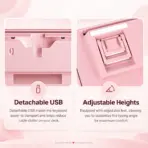 AKKO Yier & Bubu 3108 V3 Pink Wired Mechanical Keyboard, Frost Pink Linear Switches, PBT Dye-Sub MOA Keycaps, White LED Backlit & Hot-Swap Sleeve Socket  - Image 6