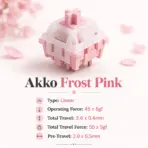 AKKO Yier & Bubu 3108 V3 Pink Wired Mechanical Keyboard, Frost Pink Linear Switches, PBT Dye-Sub MOA Keycaps, White LED Backlit & Hot-Swap Sleeve Socket  - Image 5