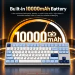AKKO 5087 V3 Glacier 80% TKL Tri-Mode Wireless Mechanical Keyboard, V3 Piano Pro Linear Switches, (USB Type-C, USB 2.4GHz) Connectivity, 10000mAh Battery, RGB, Gasket Mount & Hot-Swap, For Mac & Windows - Image 4