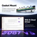 AKKO 5087 V3 Glacier 80% TKL Tri-Mode Wireless Mechanical Keyboard, V3 Piano Pro Linear Switches, (USB Type-C, USB 2.4GHz) Connectivity, 10000mAh Battery, RGB, Gasket Mount & Hot-Swap, For Mac & Windows - Image 10