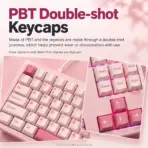 AKKO 5087 V3 Prunus Lannesiana TKL Tri-Mode Wireless  Mechanical Keyboard, V3 Piano Pro Linear Switches, (Bluetooth5.1 / 2.4GHz / USB Type-C), 10000mAh Battery, RGB, Gasket Mount & Hot-Swap, For Windows / macOS / iOS / Android - Image 6