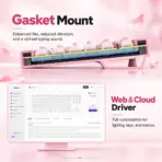 AKKO 5087 V3 Prunus Lannesiana TKL Tri-Mode Wireless  Mechanical Keyboard, V3 Piano Pro Linear Switches, (Bluetooth5.1 / 2.4GHz / USB Type-C), 10000mAh Battery, RGB, Gasket Mount & Hot-Swap, For Windows / macOS / iOS / Android - Image 7