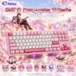 AKKO 5087 V3 Prunus Lannesiana TKL Tri-Mode Wireless  Mechanical Keyboard, V3 Piano Pro Linear Switches, (Bluetooth5.1 / 2.4GHz / USB Type-C), 10000mAh Battery, RGB, Gasket Mount & Hot-Swap, For Windows / macOS / iOS / Android