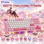 AKKO 5087 V3 Prunus Lannesiana TKL Tri-Mode Wireless  Mechanical Keyboard, V3 Piano Pro Linear Switches, (Bluetooth5.1 / 2.4GHz / USB Type-C), 10000mAh Battery, RGB, Gasket Mount & Hot-Swap, For Windows / macOS / iOS / Android