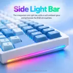 AKKO 5087 V3 Blue Gradient TKL Tri-Mode Wireless  Mechanical Keyboard “SIDE PRINT”, Frost Pink Linear Switches, 10000mAh Battery, RGB, Bluetooth5.0 / 2.4GHz / USB Type-C, Gasket Mount & Hot-Swap, For Windows / macOS / iOS / Android - Image 6