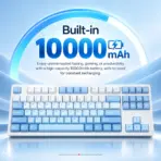AKKO 5087 V3 Blue Gradient TKL Tri-Mode Wireless  Mechanical Keyboard “SIDE PRINT”, Frost Pink Linear Switches, 10000mAh Battery, RGB, Bluetooth5.0 / 2.4GHz / USB Type-C, Gasket Mount & Hot-Swap, For Windows / macOS / iOS / Android - Image 4