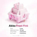 AKKO 5087 V3 Blue Gradient TKL Tri-Mode Wireless  Mechanical Keyboard “SIDE PRINT”, Frost Pink Linear Switches, 10000mAh Battery, RGB, Bluetooth5.0 / 2.4GHz / USB Type-C, Gasket Mount & Hot-Swap, For Windows / macOS / iOS / Android - Image 8