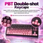 AKKO 5087 V3 Black & Pink Gradient TKL Tri-Mode Mechanical Keyboard “SIDE PRINT”, Botany Linear Switches, (Bluetooth 5.0, 2.4GHz wireless, or USB Type-C), 10000mAh Battery, RGB, Gasket Mount & Hot-Swap, Mac & Windows - Image 6