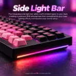 AKKO 5087 V3 Black & Pink Gradient TKL Tri-Mode Mechanical Keyboard “SIDE PRINT”, Botany Linear Switches, (Bluetooth 5.0, 2.4GHz wireless, or USB Type-C), 10000mAh Battery, RGB, Gasket Mount & Hot-Swap, Mac & Windows - Image 7
