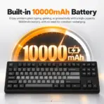 AKKO 5087 V3 Black Gradient TKL Tri-Mode Mechanical Keyboard, Bittersweet Tactile Switches, (Bluetooth 5.0, 2.4GHz wireless, or USB Type-C), 10000mAh Battery, RGB, Gasket Mount & Hot-Swap, For Windows / macOS / iOS / Android. - Image 3