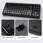 AKKO 5087 V3 Black Gradient TKL Tri-Mode Mechanical Keyboard, Bittersweet Tactile Switches, (Bluetooth 5.0, 2.4GHz wireless, or USB Type-C), 10000mAh Battery, RGB, Gasket Mount & Hot-Swap, For Windows / macOS / iOS / Android. - Image 10