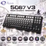 AKKO 5087 V3 Black Gradient TKL Tri-Mode Mechanical Keyboard, Bittersweet Tactile Switches, (Bluetooth 5.0, 2.4GHz wireless, or USB Type-C), 10000mAh Battery, RGB, Gasket Mount & Hot-Swap, For Windows / macOS / iOS / Android.