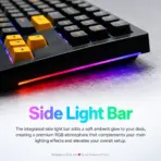 AKKO 5087 V3 Black & Gold TKL Tri-Mode Mechanical Keyboard, Bittersweet Tactile Switches, (Bluetooth 5.0, 2.4GHz wireless, or USB Type-C), 10000mAh Battery, RGB, Gasket Mount & Hot-Swap, For Windows / macOS / iOS / Android - Image 8