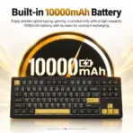 AKKO 5087 V3 Black & Gold TKL Tri-Mode Mechanical Keyboard, Bittersweet Tactile Switches, (Bluetooth 5.0, 2.4GHz wireless, or USB Type-C), 10000mAh Battery, RGB, Gasket Mount & Hot-Swap, For Windows / macOS / iOS / Android - Image 5