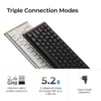 Keychron K3 Ultra 8K 75% Wireless Mechanical Keyboard, Black, Milk POM Red Switches, 8000 Hz, Bluetooth 5.2, USB-C, RGB, Hot-Swappable - Image 7
