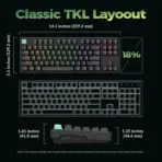Keychron K8 HE Black 80% TKL Wireless Magnetic Keyboard with Nebula Switches, Adjustable 0.2–3.8 mm Actuation, Rapid Trigger, RGB, Hot-Swap, Bluetooth, 2.4 GHz and USB-C - Image 3