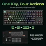 Keychron K8 HE Black 80% TKL Wireless Magnetic Keyboard with Nebula Switches, Adjustable 0.2–3.8 mm Actuation, Rapid Trigger, RGB, Hot-Swap, Bluetooth, 2.4 GHz and USB-C - Image 7