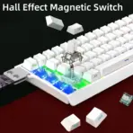 FGG MAD68 HE White 68% Wired RGB Keyboard with Magnetic Amber Pro Switches, USB Connection, Up to 8000Hz Polling Rate, PBT Keycaps, N-Key Rollover and Anti-Ghosting - Image 7