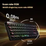 FGG TITAN 68 TURBO White 68% Wired Hall Effect Keyboard with Magneto RGB Switches, 8K Polling, 0.08 ms Latency, 512K Scan Rate, and 16.8M-Color RGB - Image 5