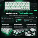 MonsGeek FUN60 Pro SP White 60% Tri-Mode Wireless HE Gaming Keyboard, Akko Glare Magnetic Switches, 8K Wired/2.4G Polling, USB-C Wired Mode, 0.01mm RT, 3000mAh & ARGB - Image 9