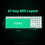 MonsGeek FUN60 Pro SP White 60% Tri-Mode Wireless HE Gaming Keyboard, Akko Glare Magnetic Switches, 8K Wired/2.4G Polling, USB-C Wired Mode, 0.01mm RT, 3000mAh & ARGB - Image 11