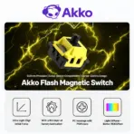 Akko Flash Magnetic Switch 45-Piece Pack, Linear Hall Effect, 25gf Initial Force, 3.5mm Travel, Factory-Lubed, N-Pole Down, 2-PIN Precision & Illuminated RGB Diffuser - Image 2